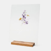 Elegant Floral Dessert Bar Sign Acryl Bord (Hoek)