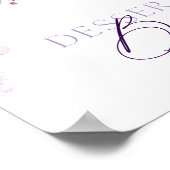 Elegant Floral Dessert Bar Sign Poster (Hoek)