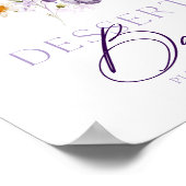 Elegant Floral Dessert Bar Sign Poster (Hoek)