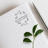 Elegant Floral Diamond Custom Name Library Book Rubberstempel