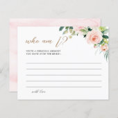 Elegant Floral die ik zie Kaarten gamen (Voorkant / Achterkant)