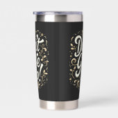 Elegant Floral "Don't Give Up!" Motivational Geïsoleerde Drinkbeker (Rechts)