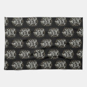 Elegant Floral "Don't Give Up!" Motivational Theedoek (Horizontaal)