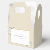 Elegant Floral Drawing Gold Lijst Rustic Wedding Bedankdoosjes (Geopend)