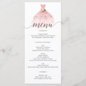 Elegant Floral Dress Quinceanera Menu (Voorkant)