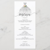 Elegant Floral Dress Quinceanera Menu (Voorkant)