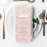 Elegant Floral Dress Quinceanera Menu<br><div class="desc">Dit prachtige menu is perfect voor je volgende evenement! Bewerk eenvoudig de menuitems en toon dit prachtige ontwerp op elk bord! Bekijk het hele collectie voor meer overeenkomende objecten!</div>