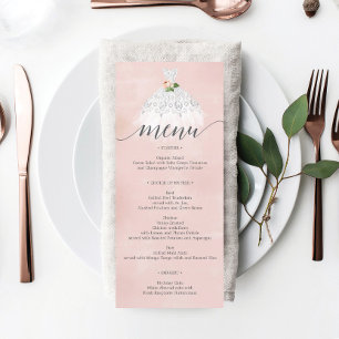 Elegant Floral Dress Quinceanera Menu