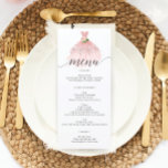 Elegant Floral Dress Quinceanera Menu<br><div class="desc">Dit prachtige menu is perfect voor je volgende evenement! Bewerk eenvoudig de menuitems en toon dit prachtige ontwerp op elk bord! Bekijk het hele collectie voor meer overeenkomende objecten!</div>