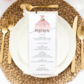 Elegant Floral Dress Quinceanera Menu