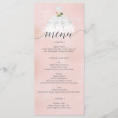 Elegant Floral Dress Quinceanera Menu (Voorkant)