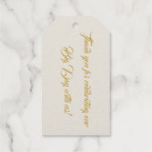 Elegant Floral Dried Pampas Grass Real Cadeaulabels (Achterkant)