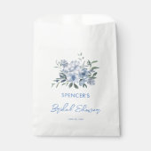 Elegant Floral Dusty Blue Vrijgezellenfeest Bedankzakje (Voorkant)
