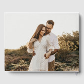 Elegant Floral Dusty Blue Wedding Gastenboek (Achterkant)