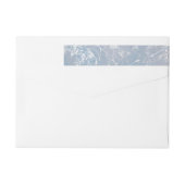 Elegant Floral Dusty Blue Wedding | Retouradres (Achterkant)