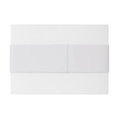 Elegant Floral Dusty Blue Wedding Uitnodigingen Wikkel (Achterkant Voorbeeld)