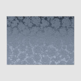Elegant Floral Dusty Blue White Pattern Tissuepapier