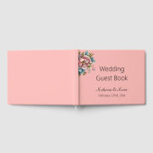Elegant Floral Dusty Roos Bruiloft Gastenboek (Volledig)