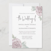 Elegant Floral Dusty Roos Waterverf Flowers Kaart (Voorkant)