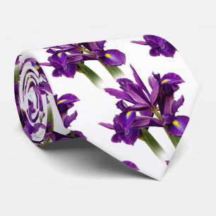 Elegant Floral Dutch Iris Paars Sensation Stropdas