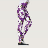 Elegant Floral Dutch Iris Paarse Sensation Flowers Leggings (Rechts)