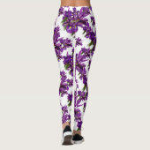 Elegant Floral Dutch Iris Paarse Sensation Flowers Leggings (Achterkant)