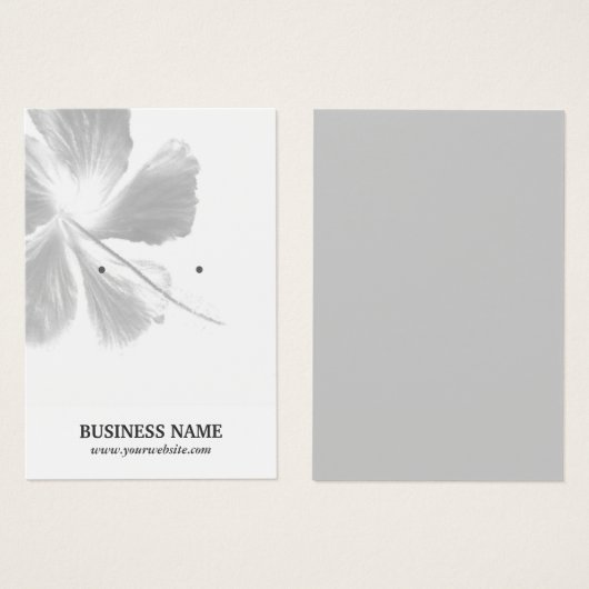 Elegant Floral Earring Display Holder Visitekaartje (Voorkant /achterkant)