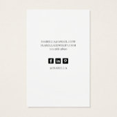 Elegant Floral Earring Jewelry Display Kaart (Achterkant)