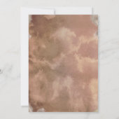 Elegant Floral, Earthy Tones Waterverf Wedding Kaart (Achterkant)