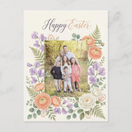 Elegant Floral Easter Blessings Brunch Invitation Briefkaart