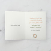 Elegant Floral Easter Blessings Brunch Invitation  Kaart (Binnen)