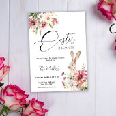 Elegant Floral Easter Brunch Uitnodiging