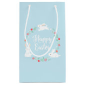 Elegant Floral Easter Bunny | Gift Bag Klein Cadeauzakje (Achterkant)