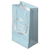 Elegant Floral Easter Bunny | Gift Bag Klein Cadeauzakje (Voorkant Gekanteld)