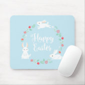 Elegant Floral Easter Bunny | Mousepad Muismat (Met muis)