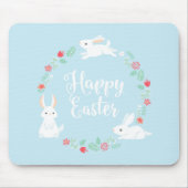 Elegant Floral Easter Bunny | Mousepad Muismat (Voorkant)