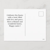 elegant floral Easter, familie vier fotocollage Feestdagenkaart (Achterkant)