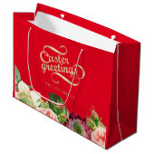 Elegant Floral Easter Large Gift Bag Groot Cadeauzakje (Voorkant Gekanteld)