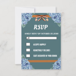 Elegant Floral eenvoudige RSVP-kaart RSVP Kaartje