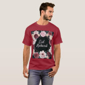Elegant Floral Eid Mubarak Mannen Tshirt (Voorkant volledig)