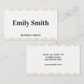 Elegant Floral Elements Border Visitekaartje (Voorkant / Achterkant)