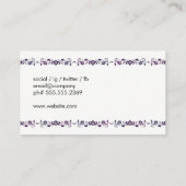 Elegant Floral Elements Cursive Text Visitekaartje (Achterkant)