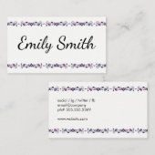 Elegant Floral Elements Cursive Text Visitekaartje (Voorkant / Achterkant)