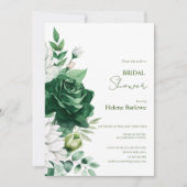 Elegant Floral Emerald Green Boho Vrijgezellenfees Kaart (Voorkant)