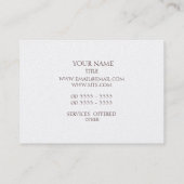 Elegant Floral en Monogram Visitekaartje (Achterkant)