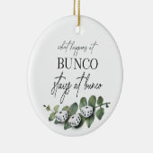 Elegant Floral Eucalyptus Dice Bunco Keramisch Ornament (Rechts)