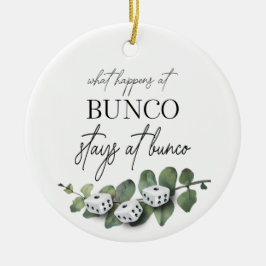 Elegant Floral Eucalyptus Dice Bunco Keramisch Ornament
