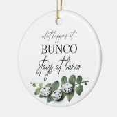 Elegant Floral Eucalyptus Dice Bunco Keramisch Ornament (Links)