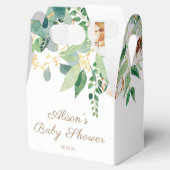 Elegant Floral Eucalyptus Greenery Baby shower Bedankdoosjes (Geopend)