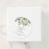 Elegant Floral Eucalyptus Greenery Baby shower Bedankjes Labels (In situ)